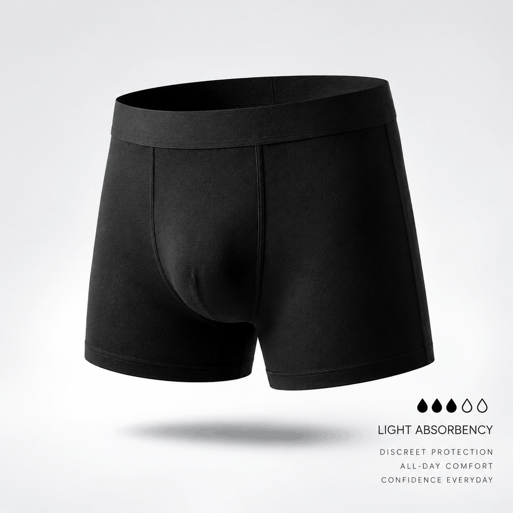 Men’s Light Absorbent Washable Incontinence Boxer