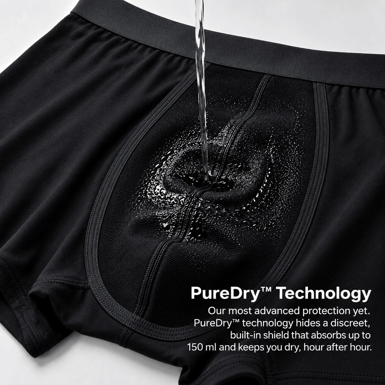 Men’s Light Absorbent Washable Incontinence Boxer