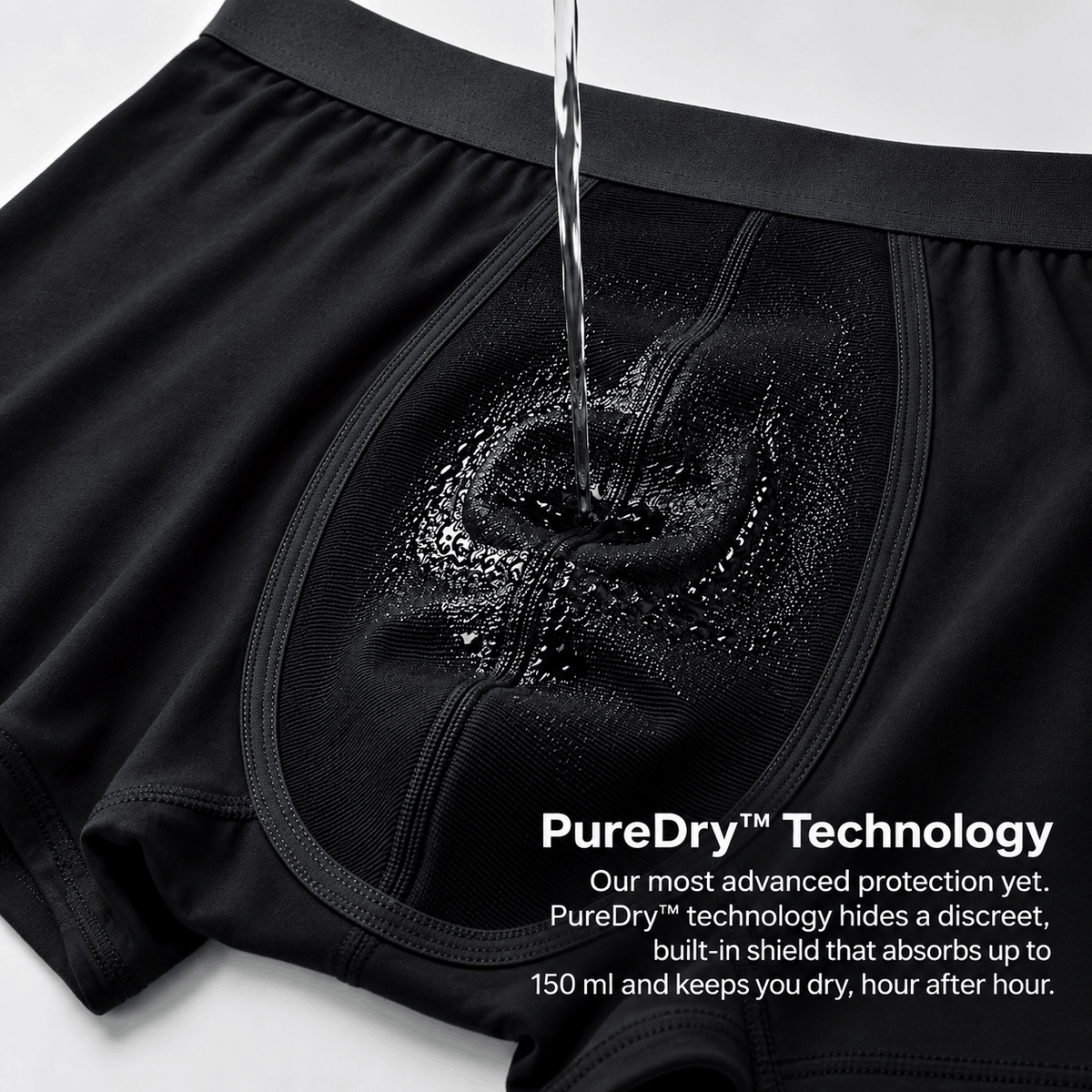 Men’s Light Absorbent Washable Incontinence Boxer