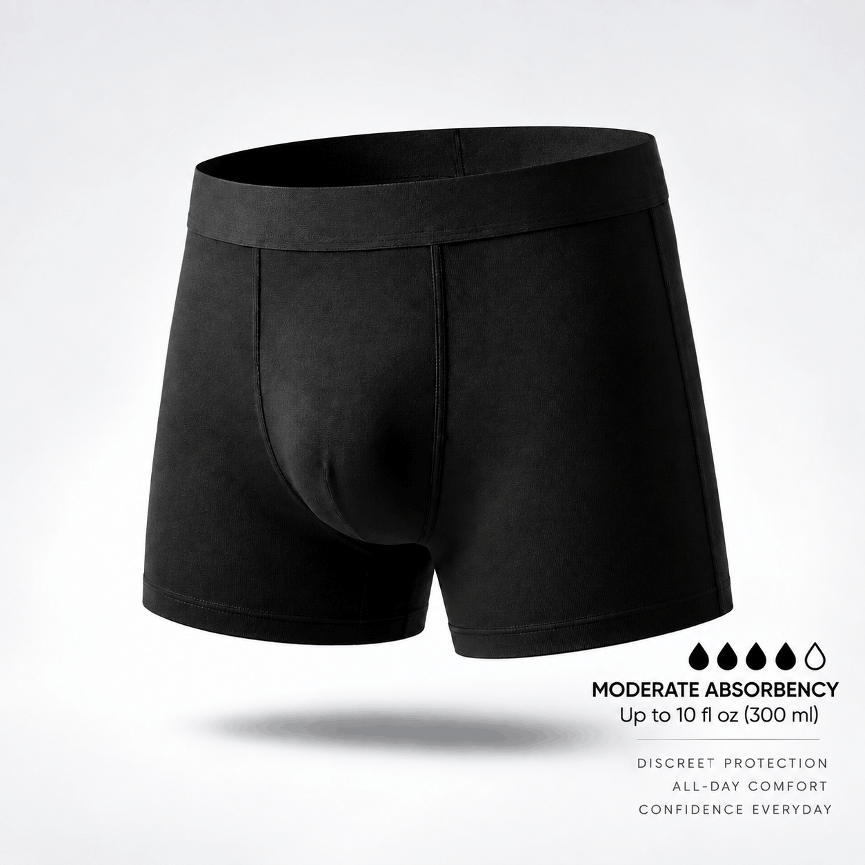 Men’s Moderate Absorbent Washable Incontinence Boxer