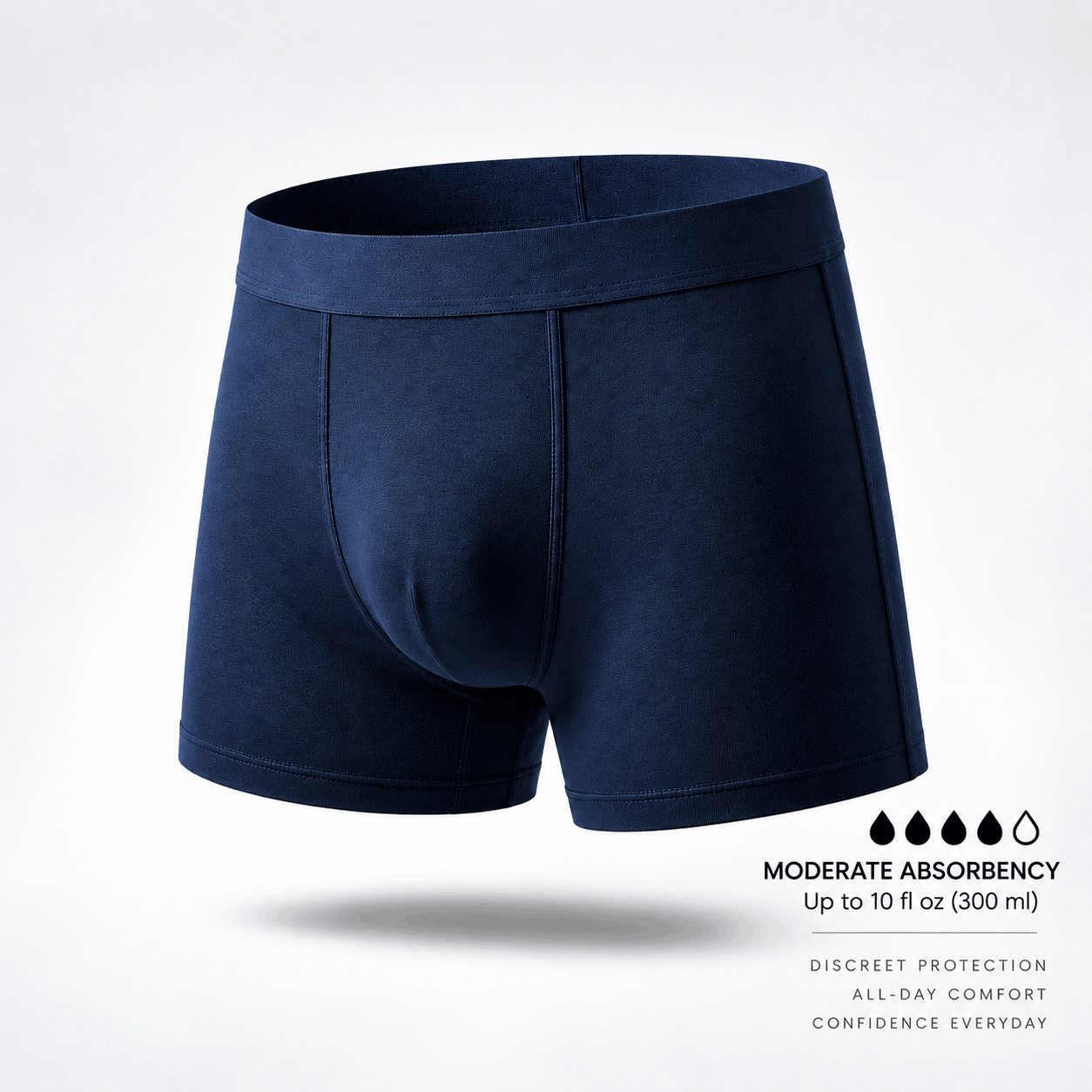 Men’s Moderate Absorbent Washable Incontinence Boxer