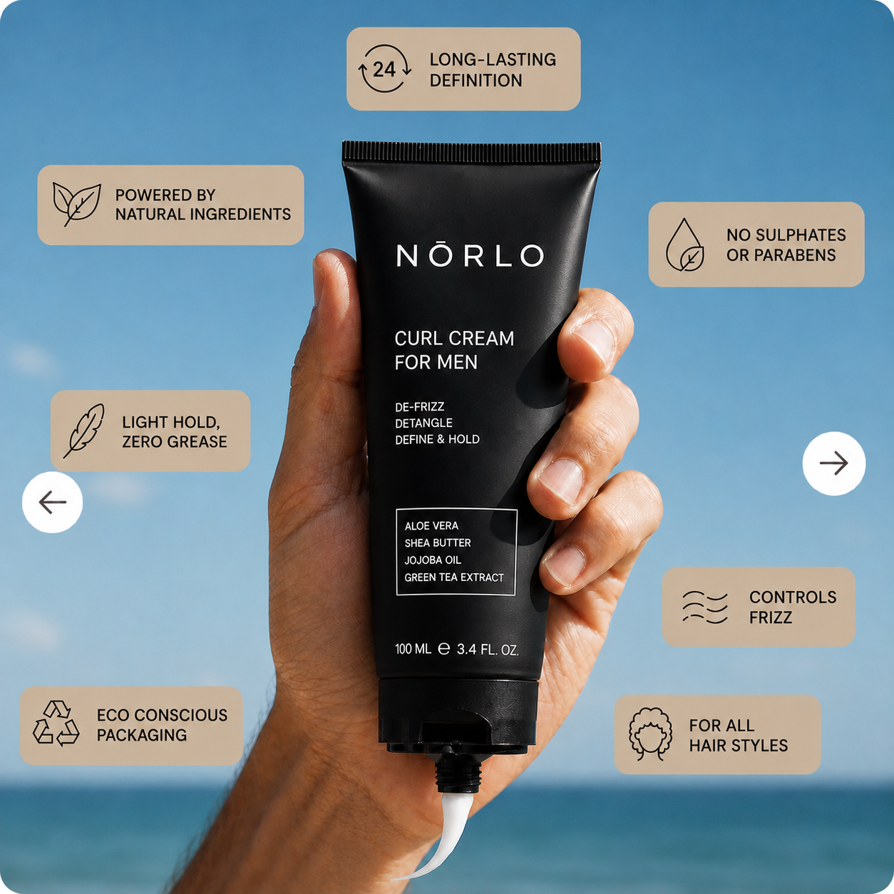 NŌRLO™ Everyday Curl Cream for Men